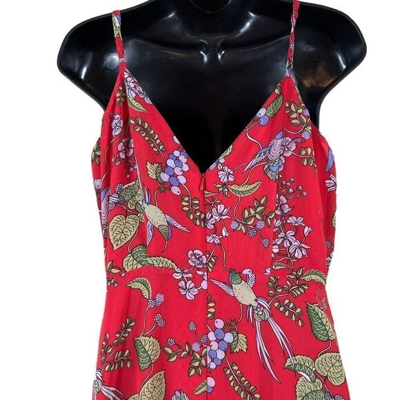 Nanette Lepore Paradise Dreaming Floral Hummingbird Print Maxi Dress - Picture 10 of 16